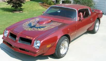 Red 1976 Trans Am